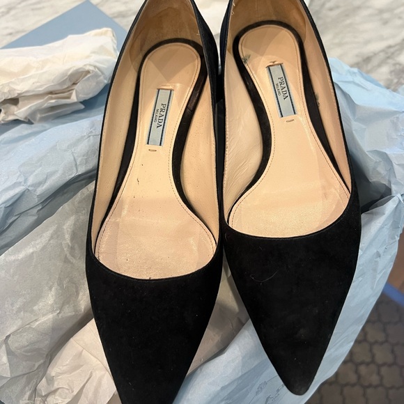 Prada suede kitten heel 38.5. From 2017 but worn only a few times.. - Picture 1 of 9